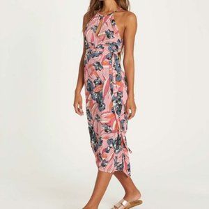BILLABONG ALOHA BABE HALTER WRAP DRESS SZ L